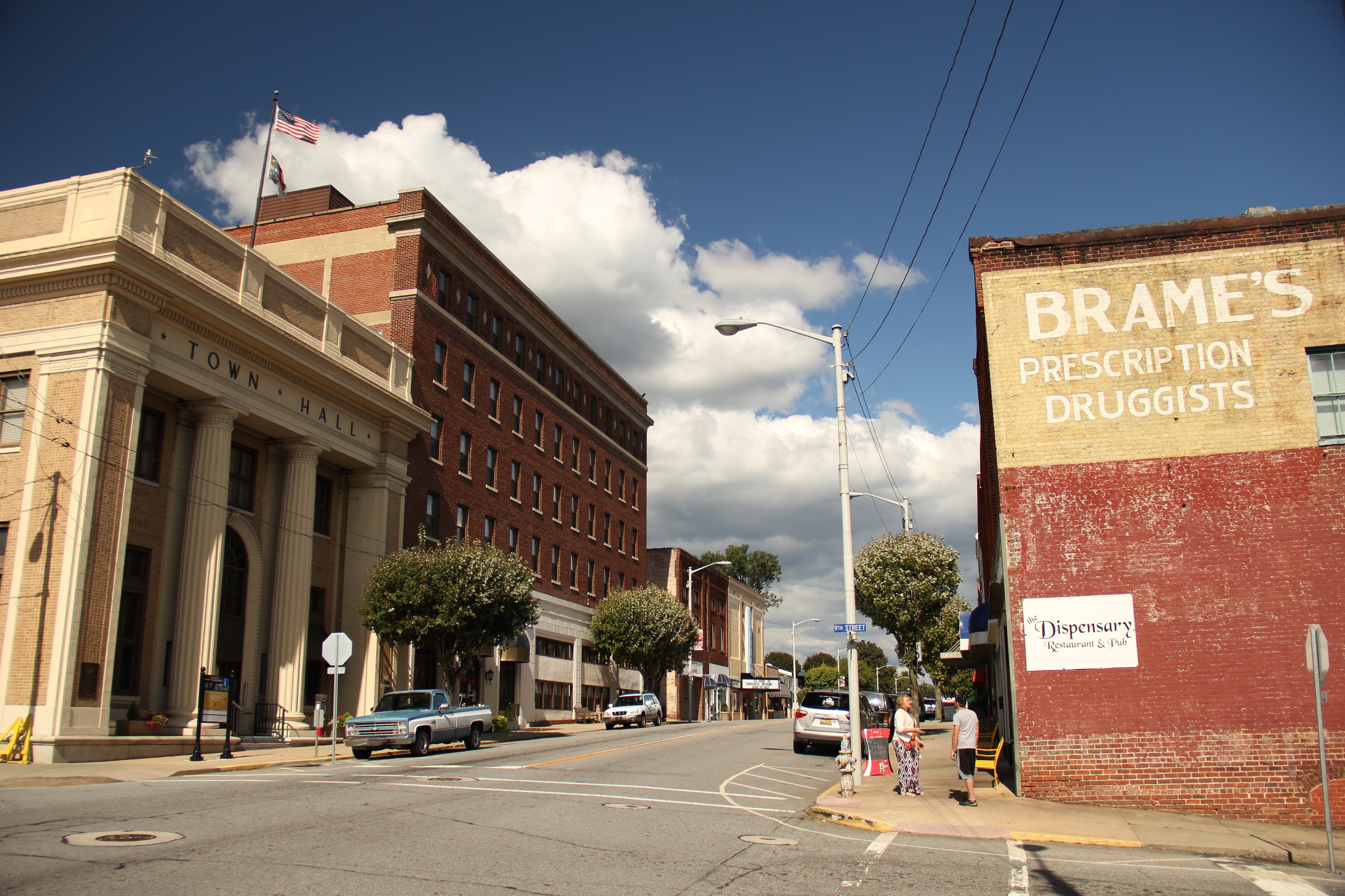 Downtown North Wilkesboro Town Hall Brames Drugstore