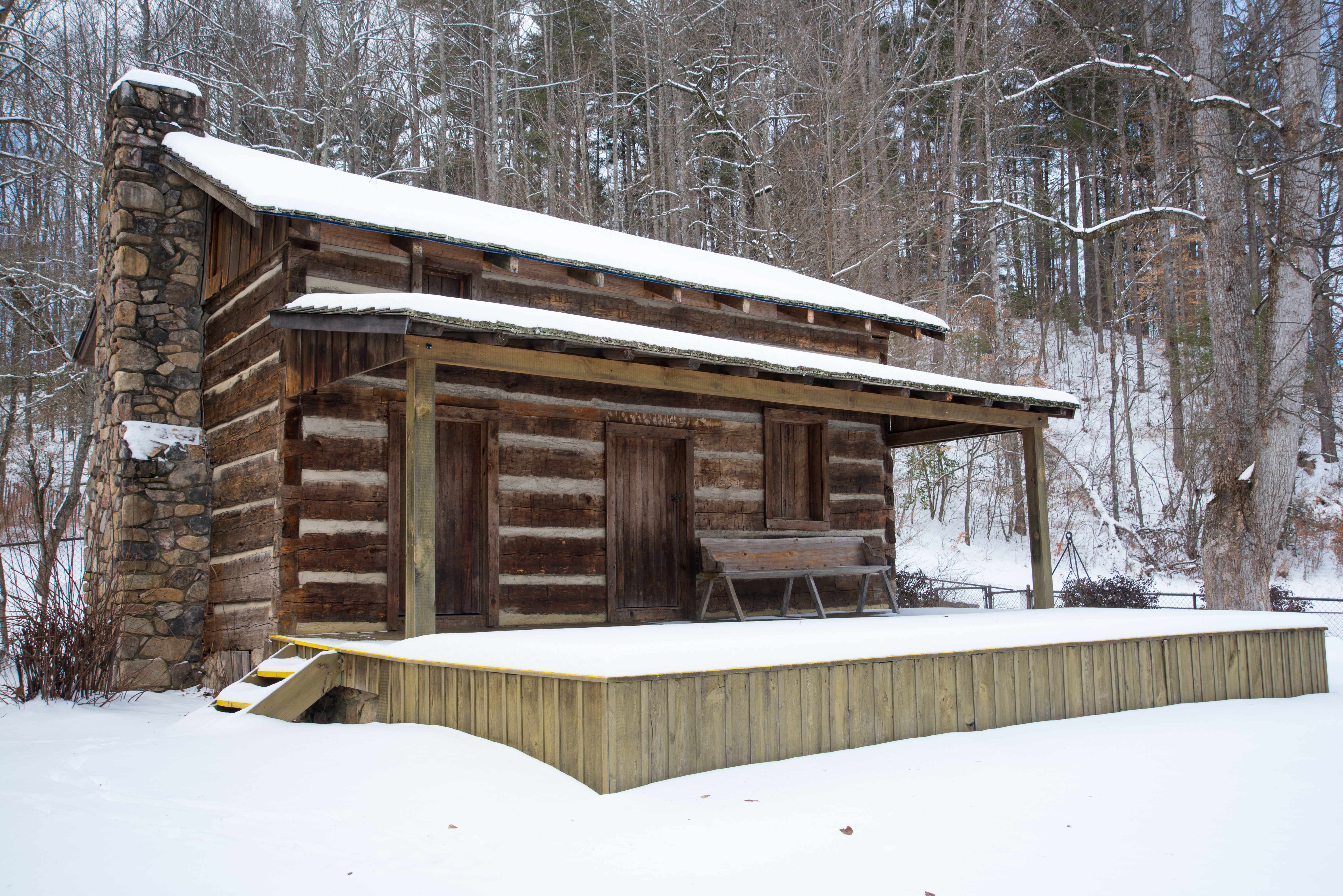 Snowy Cabin Stage