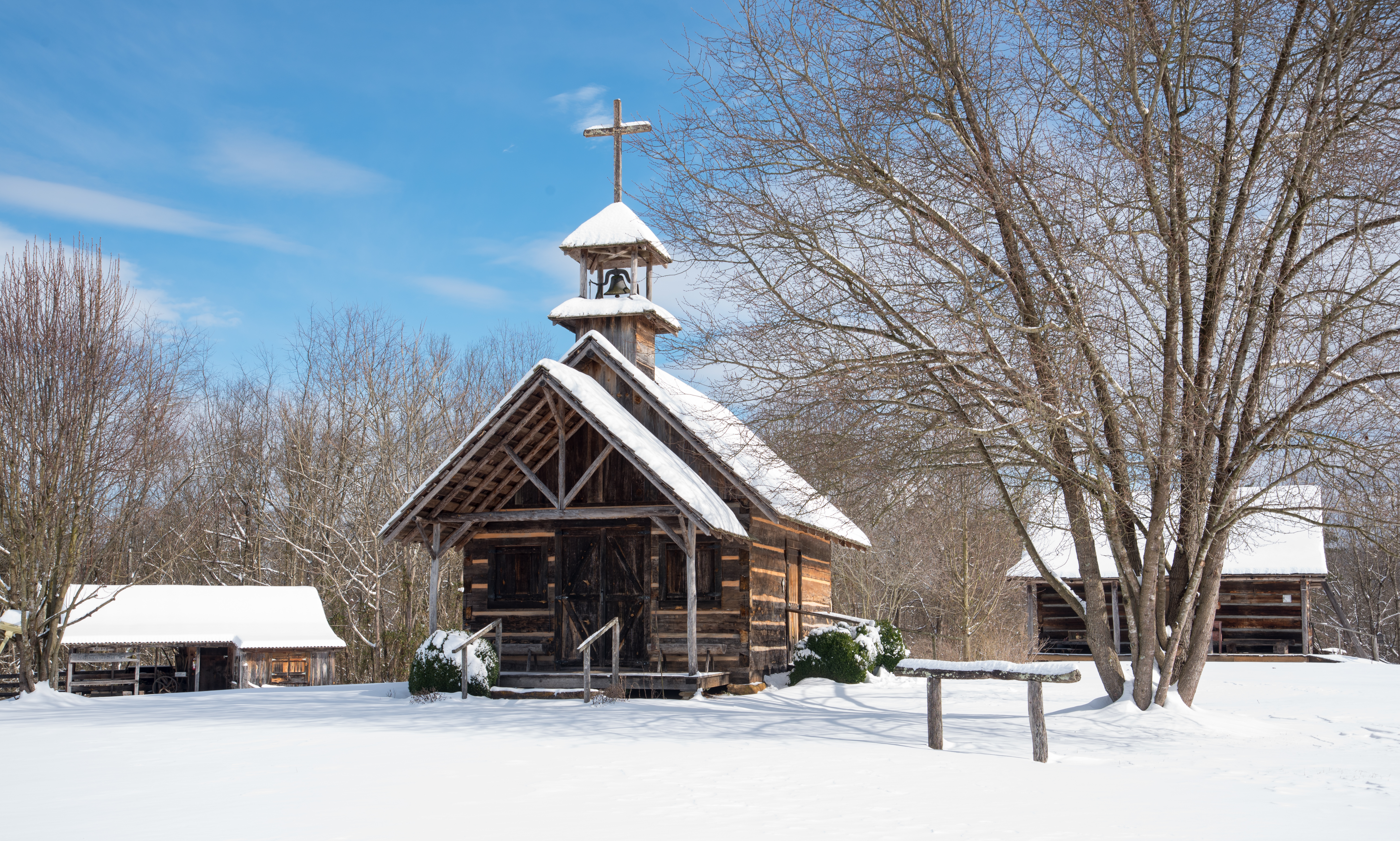 Snow Covered Whippoorwill Chapel of Peace