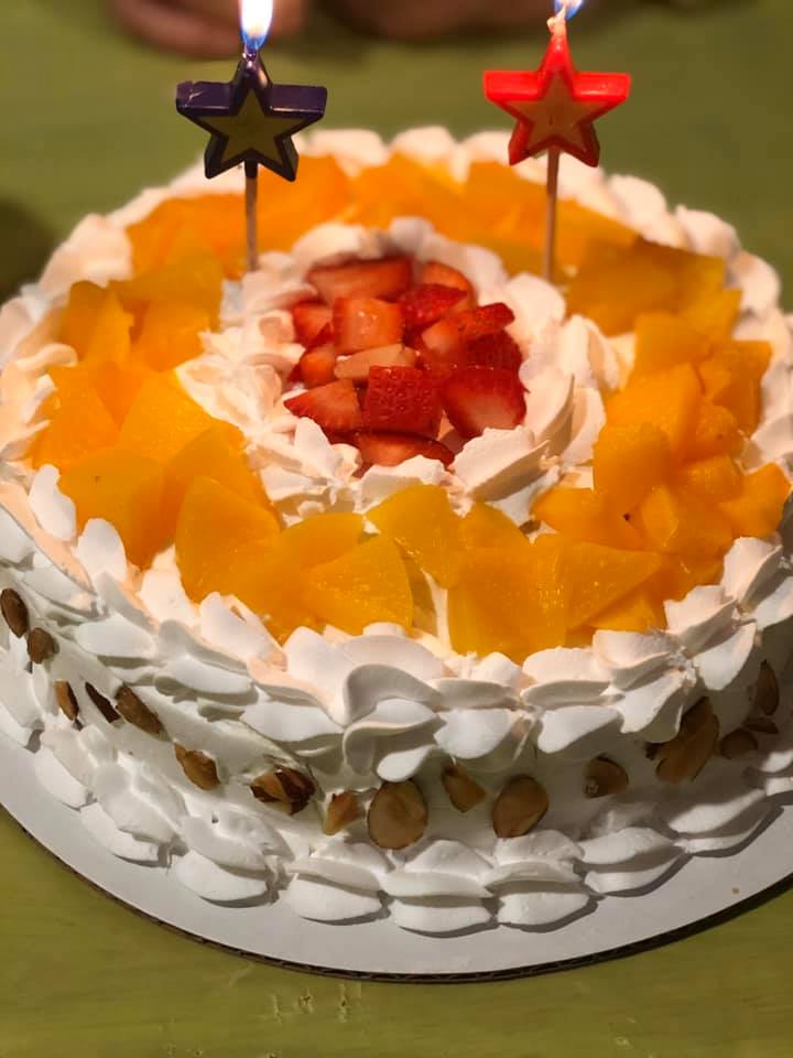 Mr. Toro's Dulce De Leche Cake with Strawberries and Mango