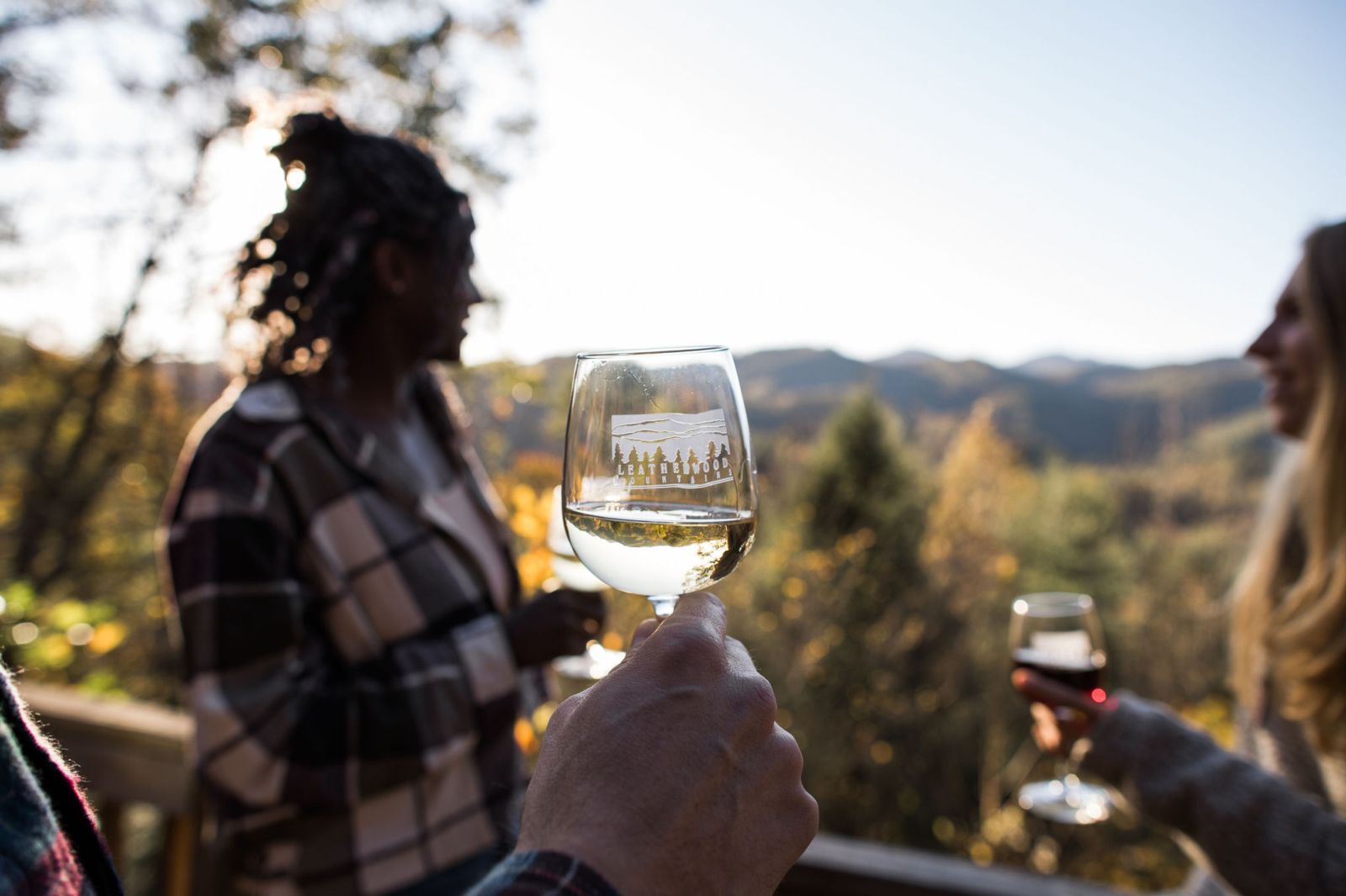 Cheers on the deck at Leatherwood